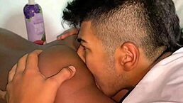 Sexy masseuse uses hands and big cock on client