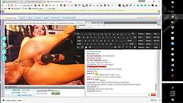 Huge Dildo Penetrates Tits In Intense Toy Session