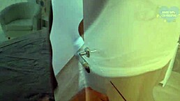 Cute student submits to strangers for double penetration