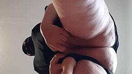 After fucking my girlfriend with a strapon, I masturbate to her orgasm