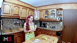 fun kitchen scene with fruit and dildos 😊