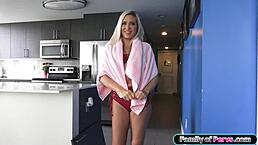 Will you keep quiet if I suck your big cock? This milf knows how to tease.