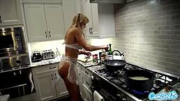 brandi love cooking in sexy lingerie on camsoda