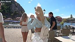 Tantalizing Tourists: Bi Besties Candee and Shalina Toy Asses GP3197