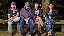 Gaby hotwife interviewed with Monica Lima and Tigrão in outdoor dogging at Mirante da Lapa