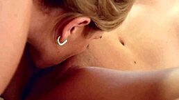 Beautiful blondes feel deep love kissing and fingering