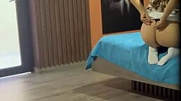 perverted stepdad spies on stepdaughter after class