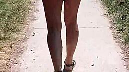 publicly naked on the street