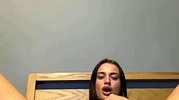 Slutty goth teen feels intense pleasure in solo anal play.