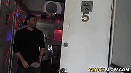 i give blowjob to monster cock at gloryhole and get creampied - miranda miller