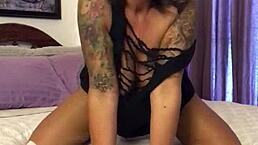 Blonde Milf Squirts While Masturbating with Glass Dildo on Camera