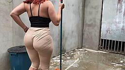 brazilian latina maid provokes me teasingly.