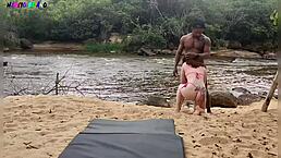 Taking My Girlfriend To The Stream For A Bath, But Passion Overflows