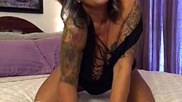 Blonde Milf Squirts While Masturbating with Glass Dildo on Camera