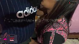 Indian Brunette Princess Gives Hairjob and Blowjob in Full Hairplay Clip