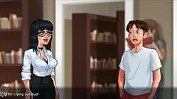 Caught My Bookworm Teacher Fucking Her Student In The Classroom After Hours.