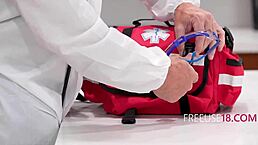 Doctor drills teen patients in wild hospital threesome