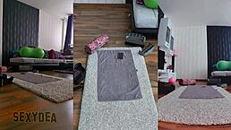 Watch me strip and worship my curvy ass in this triple cam view