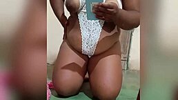 crente gordinha fogosa bbw amateur masturbates with dildo in homemade portuguese scene
