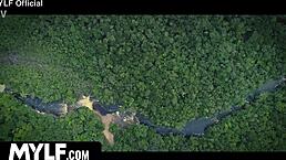 Tall milf with big tits sucks and cums roughly