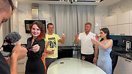 Sly college guys trick sexy teens into fucking at party.