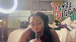 two ebony beauties compete in a sucking challenge with their boyfriends