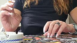 Would you jerk off to my big lactating tits in the kitchen?