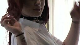 Tattooed babe poses in alternative style.