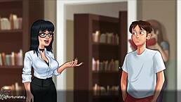 Caught My Bookworm Teacher Fucking Her Student In The Classroom After Hours.