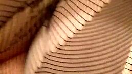 Ginger lady shows her big tits in amateur scene