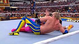 Seth Rollins battles Logan Paul at WrestleMania 39 in an epic wrestling showdown.