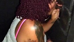 Cuckold Films Slut Whoring in Gloryhole Booth with Big Cock