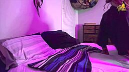 Tall ebony nude dry humps while smoking