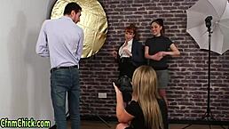 Cfnm Domina Mocks With Handjob Backstage