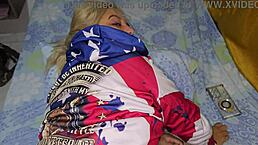 My beautiful blonde girlfriend looks so cute in doggy style.