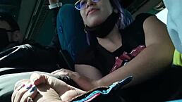 I gave her a blowjob and fucked her hard in the bus, creampie included.