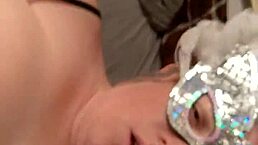 Ginger lady shows her big tits in amateur scene