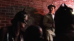 wild gangbang orgy with ripped costumes in hardcore parody action. everyone gets pounded!