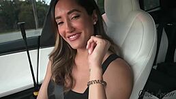 Luke Cooper and Chloe Amour have road sex with auto pilot!