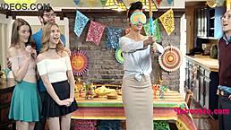 STEP FAMILY PARTY TURNS INTO TABOO FUN WITH LICKING AND MORE?