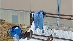 I am bound as a slave at the farm, sucking and getting cum in mouth