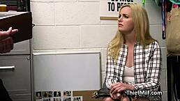 Milf squirts in backroom after choking