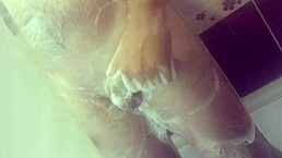 Mom spies on step son bathing, washes his cock, sucks and jerks him off until he cums in her mouth.