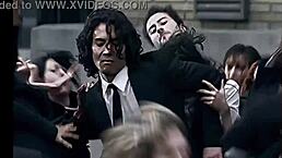 japanese teen gets groped while masturbating