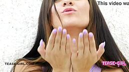 Amazing teen 18+ girl shows her perfect tits in casting