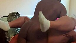 Huge creampie at the edge of the bed