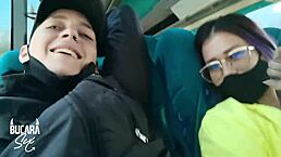 Girlfriend Sucks Monster Cock on Bus