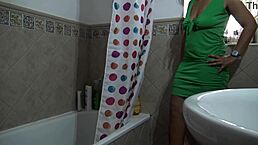 Stepmom showers stepson in taboo family video