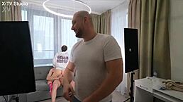 little 18+ nat takes two monster cocks in hard anal dp