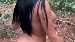 Latina With Big Ass Masturbates in Forest! Wild Curse-Breaking Dildo Play! 🌲